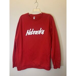 Nebraska Cornhuskers Red Cotton Blend Crewneck Sweatshirt Men's 3XL